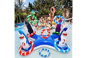 Inflatable Pool Ring Toss Games with 6 Rings