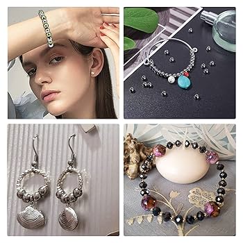 Amazon | Coollooda メタルビーズ ラウンドビーズ 約100個 3mm