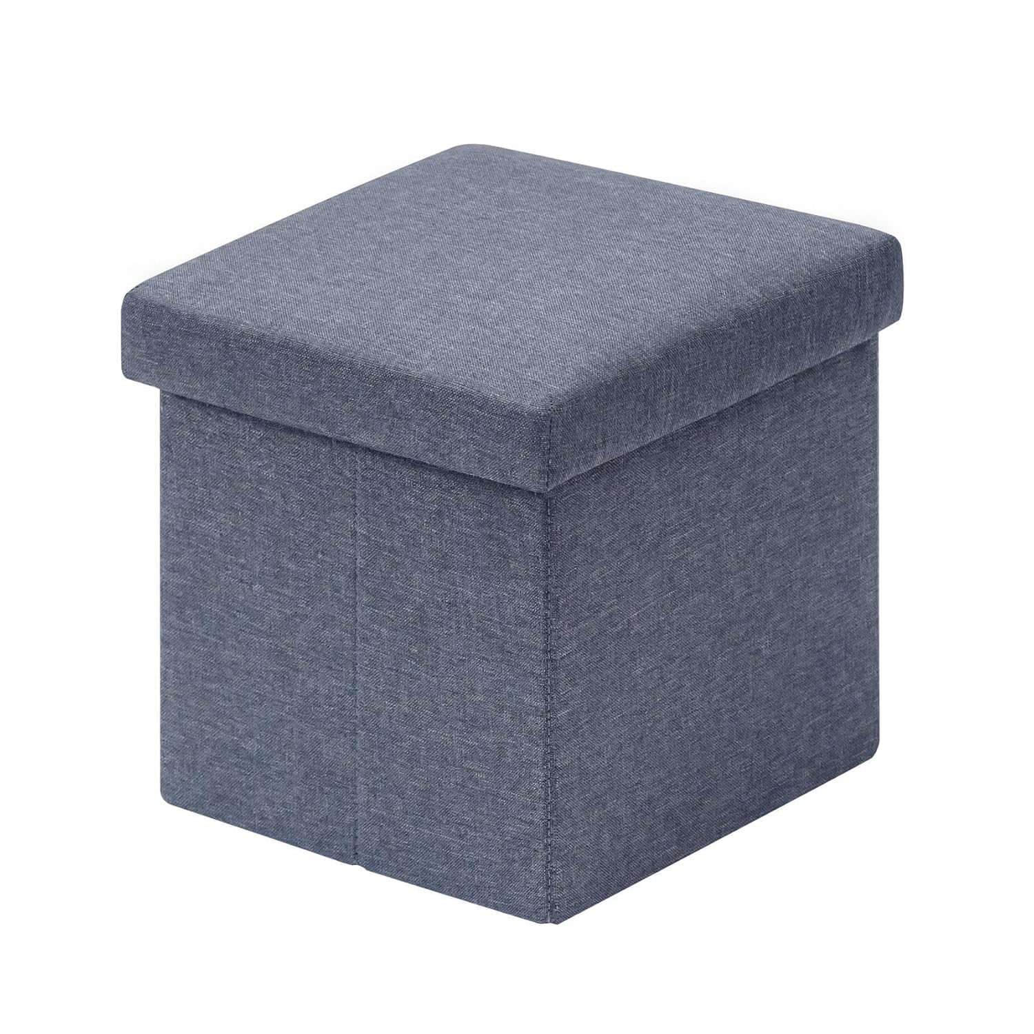 B FSOBEIIALEO Storage Ottoman Cube Linen Small Foot Seat for Living Room Bedroom Home Office Dorm Storage Footrest