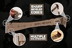 Spec Ops Tools 9.5" Trim Bar, Pry Bar, High Carbon Spring Steel, Built in Ruler, Beveled Edges, Nail Puller, 3% Donated to Veterans