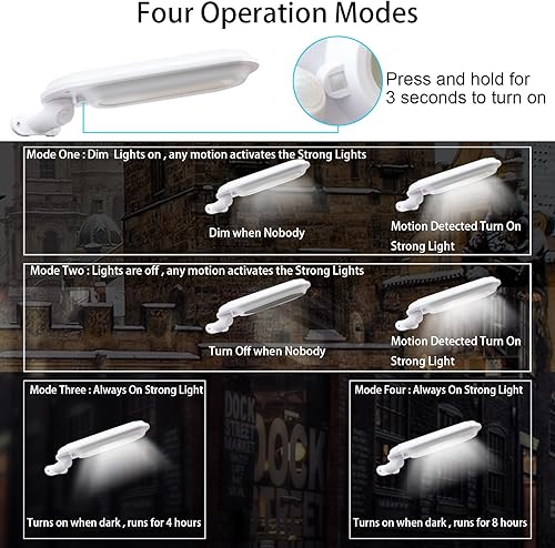 Miniatura 10 de Luces solares con sensor de movimiento, impermeables, inalámbricas, 18 LED de 600 lúmenes, luces de seguridad para exteriores para pared exterior,