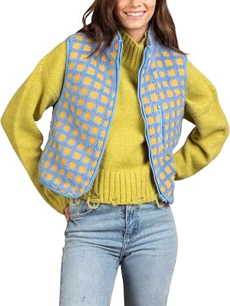 Gilet D'équitation à Carreaux Femme Arista - Fermeture éclair - Taille XL