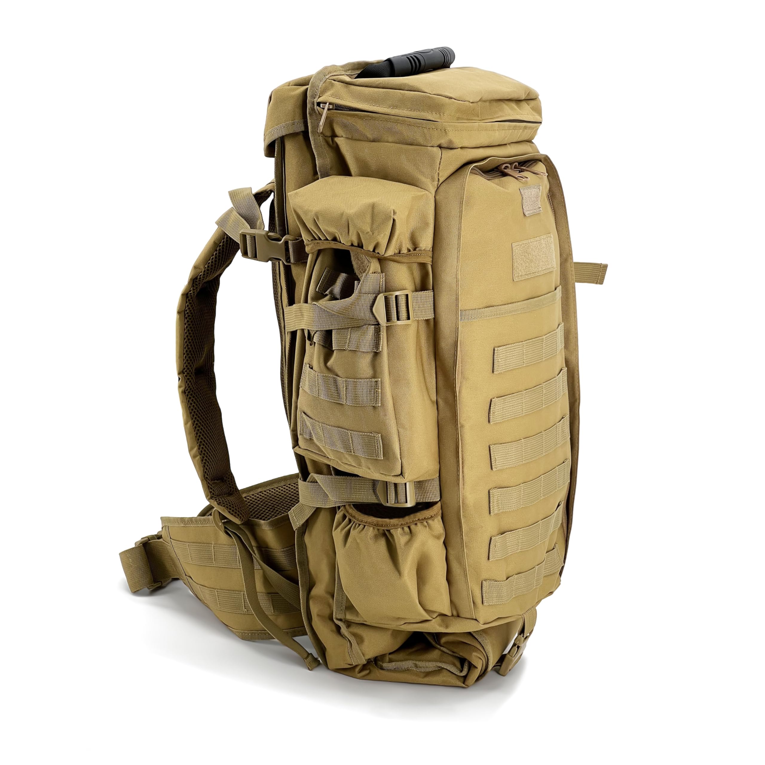 Alephnull Zaino tattico per fucili Borsa telescopica doppia per fucili Custodia impermeabile in poliestere per fucili Compatibile con MOLLE per caccia, tiro, pesca, escursionismo, trekking, campeggio