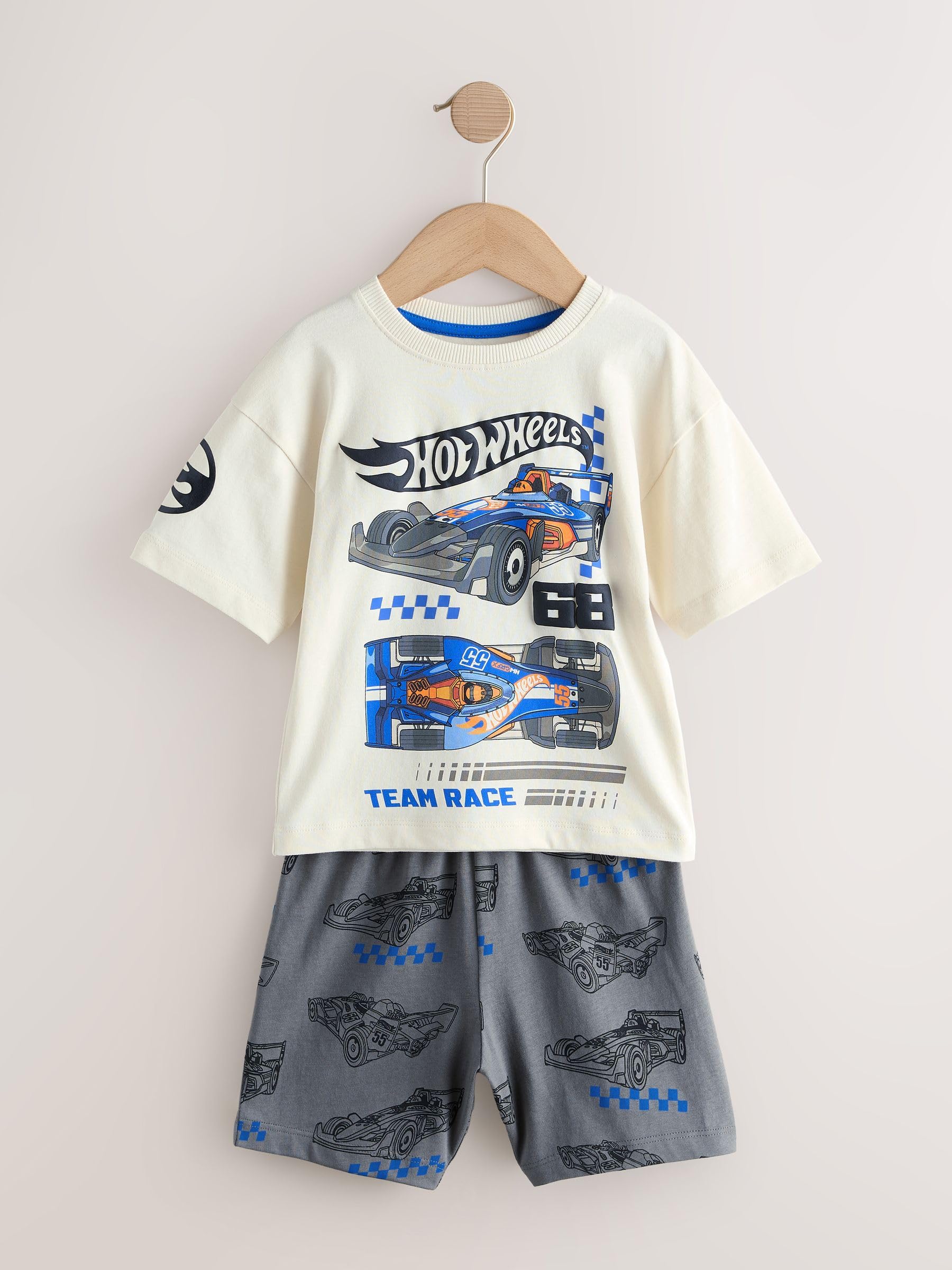 NEXT Jungen 2er-Pack Kurze Schlafanzüge, Hot Wheels