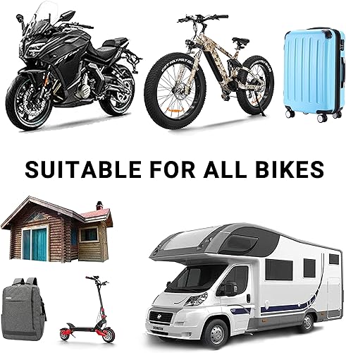 Miniatura 9 de Himiway Bocina de alarma para bicicleta con control remoto IP65, impermeable, antirrobo, alarma de bicicleta, sensor de movimiento de vibración de