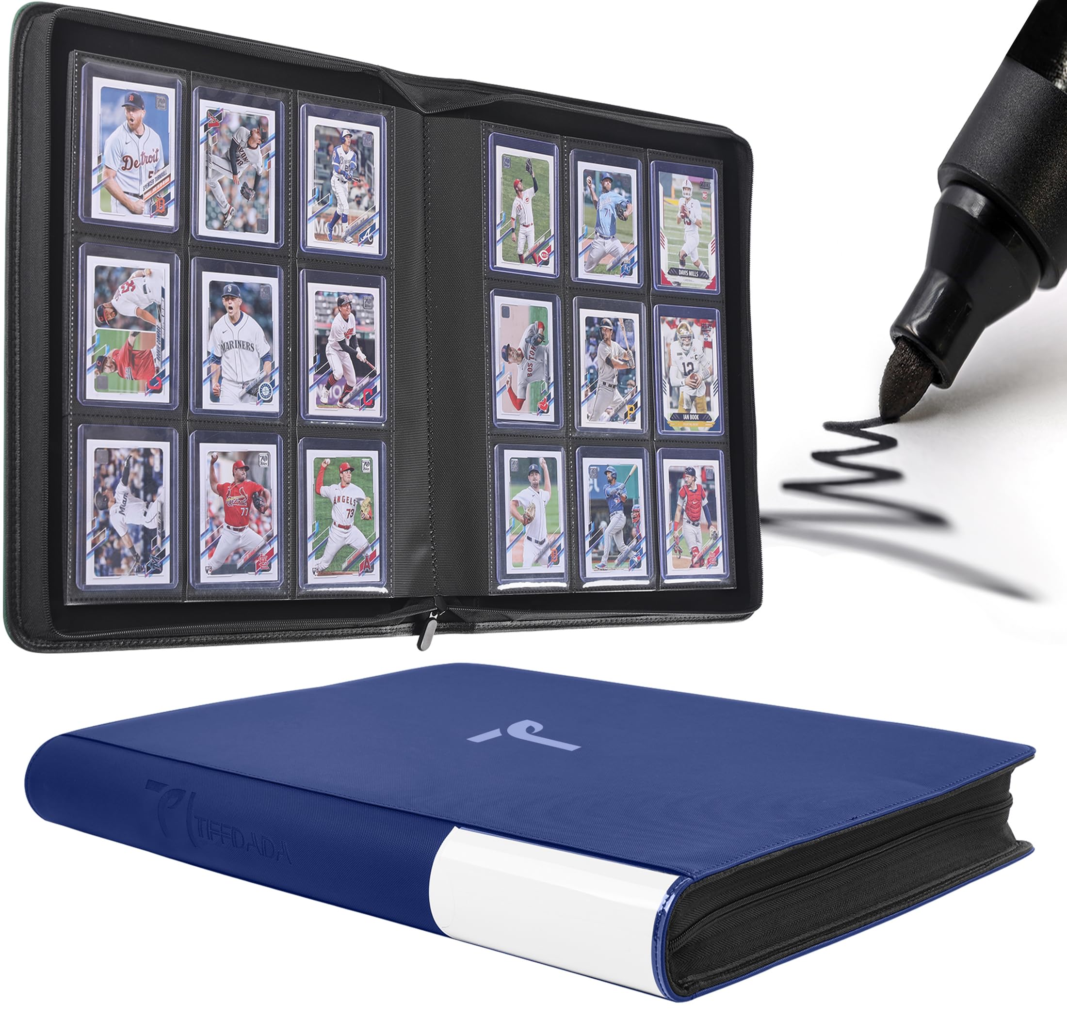 Classeur toploaders haut de gamme pour 360 cartes de sport et collection