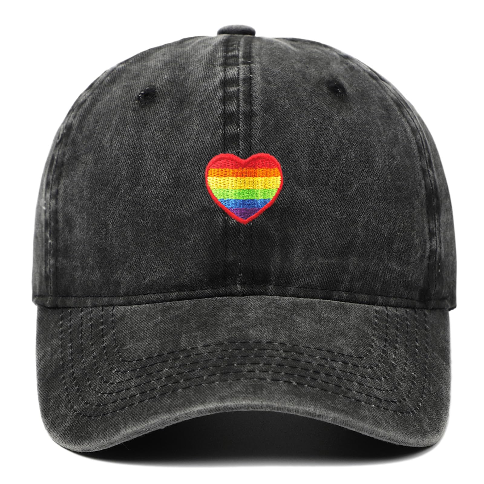 TRIXES Cappellino in Denim Arcobaleno – Cappello Effetto Denim – Perfetto per LGBTQIA2s+ - Mostra Supporto e diversità…