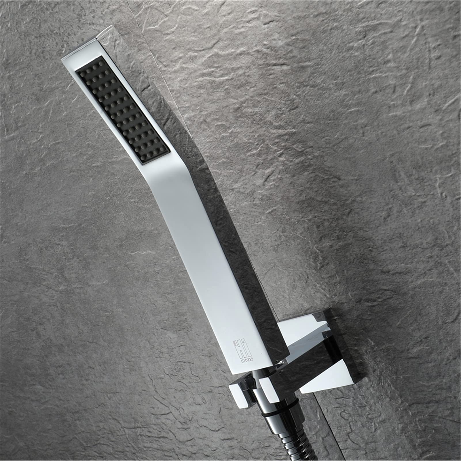 Zestaw baterii prysznicowej z termostatem LED, głowica natryskowa ze stali nierdzewnej 304, 60 x 80 cm, wodospad, deszczownica, 3-funkcyjny zestaw baterii prysznicow,