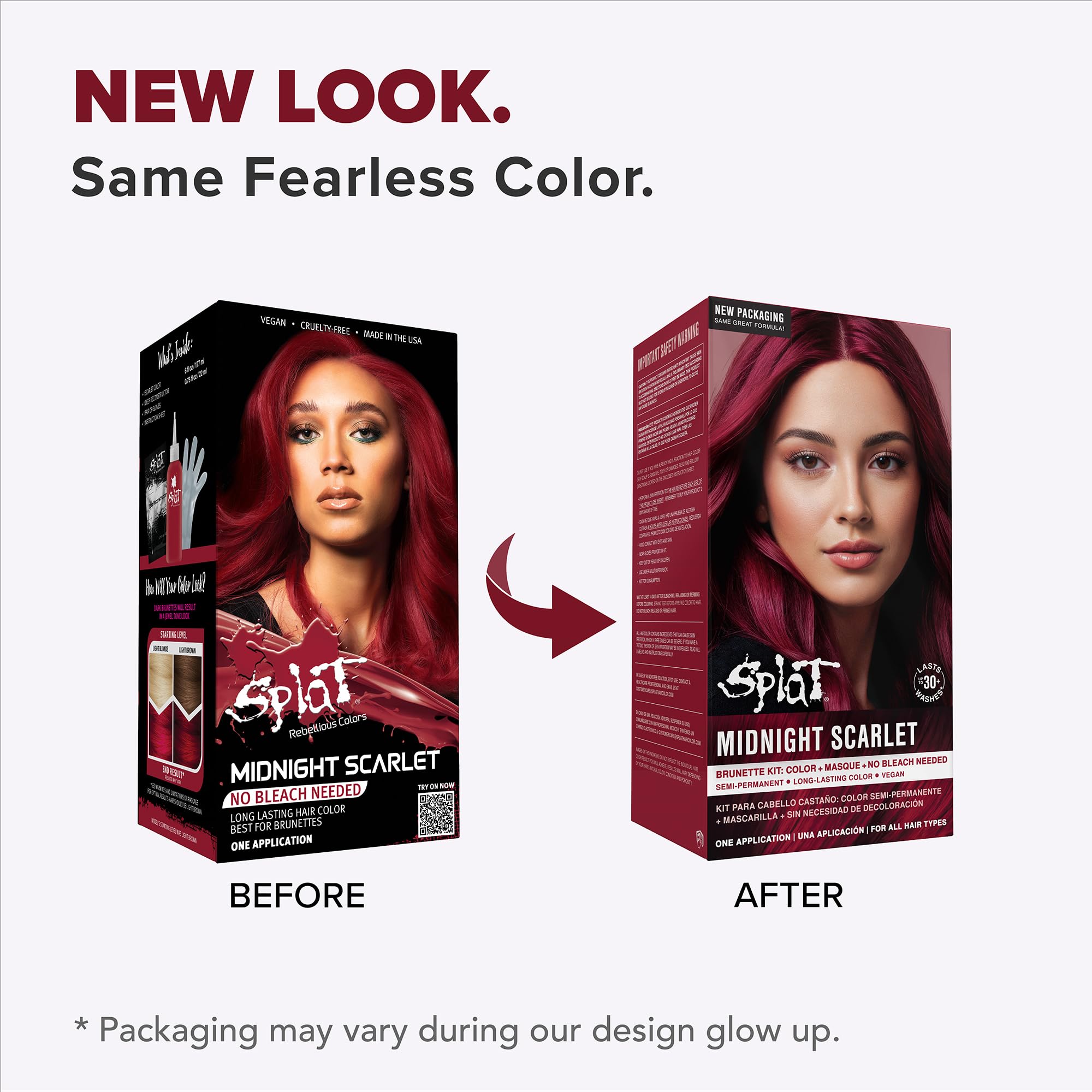 Amazon.com : Splat Midnight Scarlet Semi Permanent Hair Dye Kit, 1
