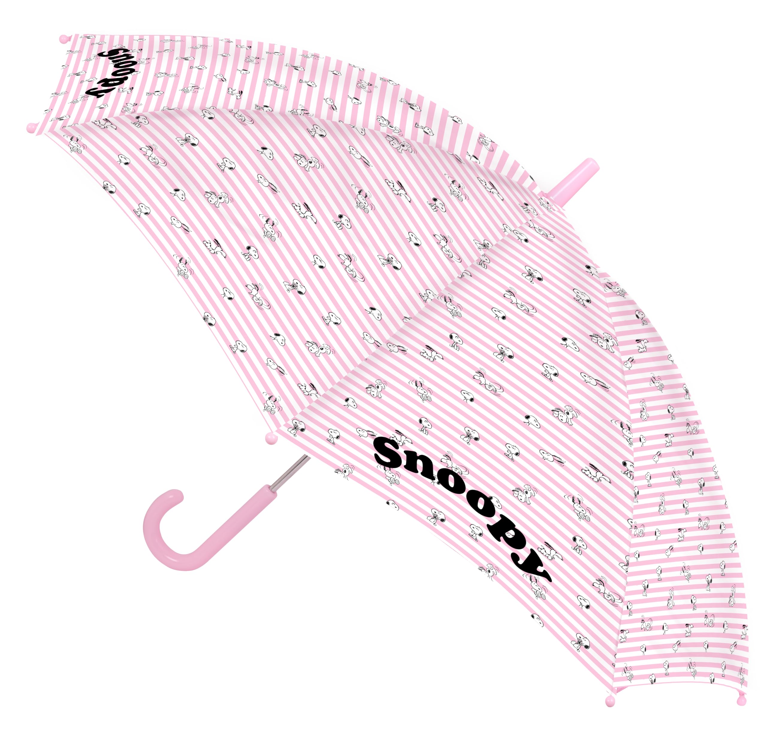 SNOOPY – Manual Dome Umbrella, 8 Panels, Metal Rods, Comfortable and Versatile, Quality and Resistance, 48 cm, Polyester Material