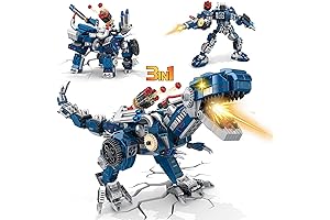 3-in-1 Dinosaur Mech Building Set for Boys Age 5