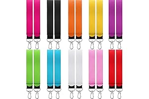Colorful Wrist Keychain Lanyard 20 Pack