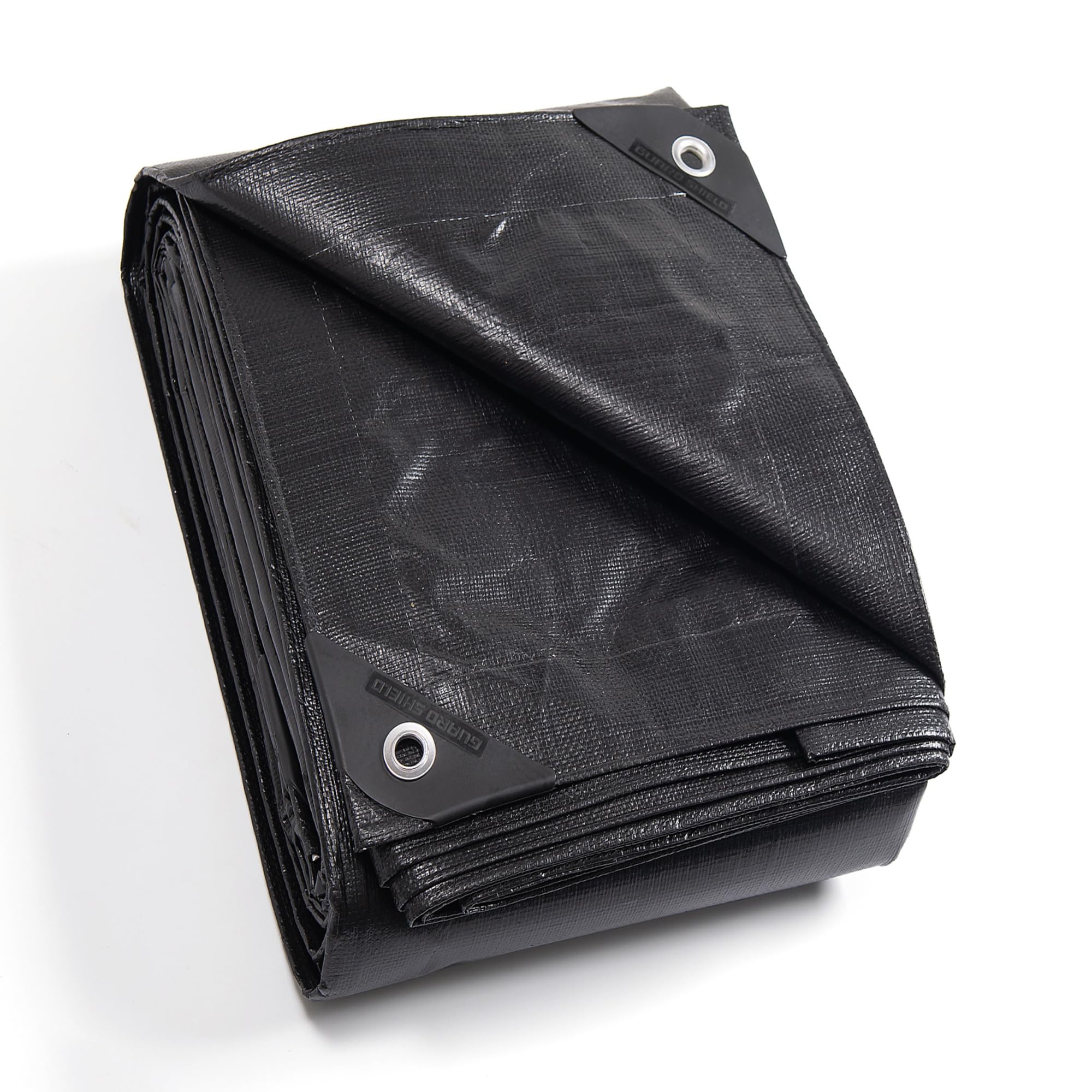 GUARD SHIELD Telone protettivo con occhielli, impermeabile, 4 m x 8 m, nero, 160 g/㎡, multiuso, resistente agli strappi, stabilizzato ai raggi UV, resistente alla muffa