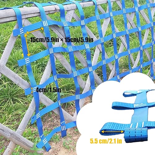 Miniatura 2 de DREAMOSA Red de escalada, red de carga de escalada para casa del árbol, accesorios de línea ninja, red de cuerda, parque de juegos interior, selva,