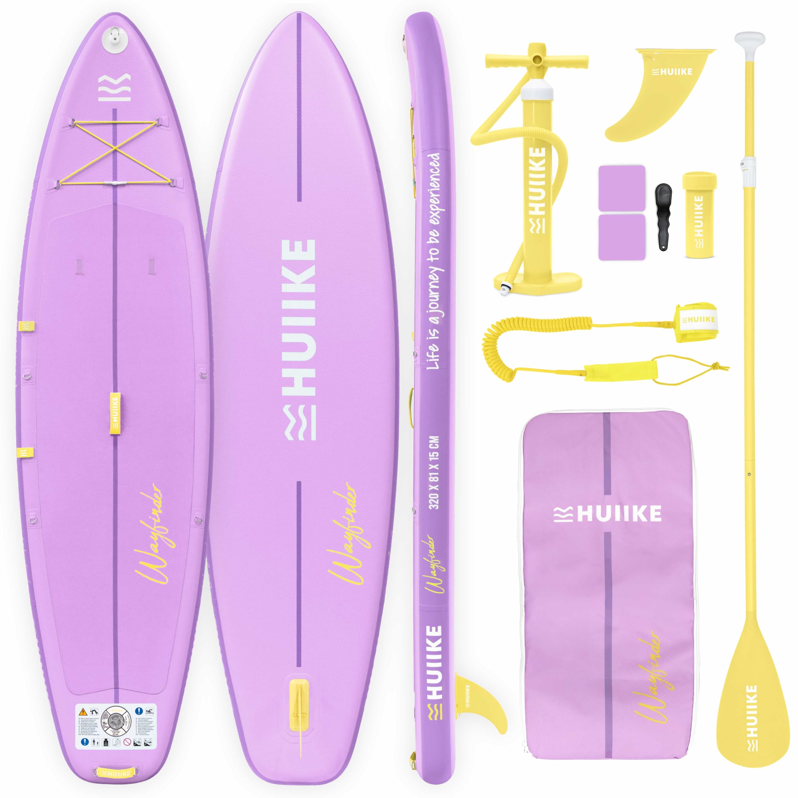 HUIIKE Tabla Paddle Surf Hinchable Touring con Accesorios Incluidos, Remo, Quilla, Leash, Inflador y Mochila. Stand Up Paddle Board Gran Estabilidad y Resistencia
