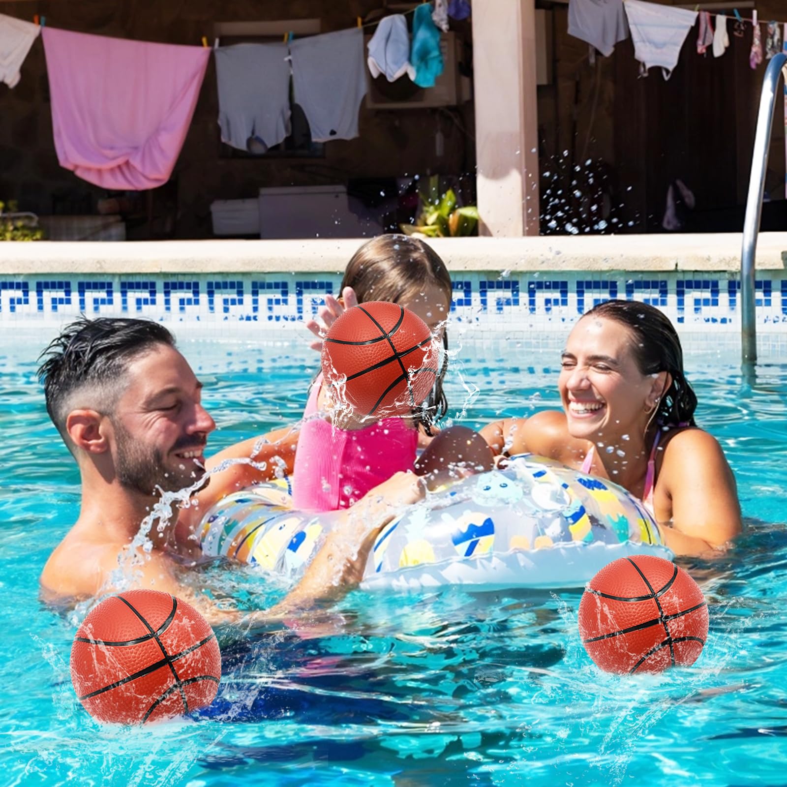 Coriver 5 Pack Small Basketballs for Kids Mini Inflatable Basketball Set including Pump - Image 2