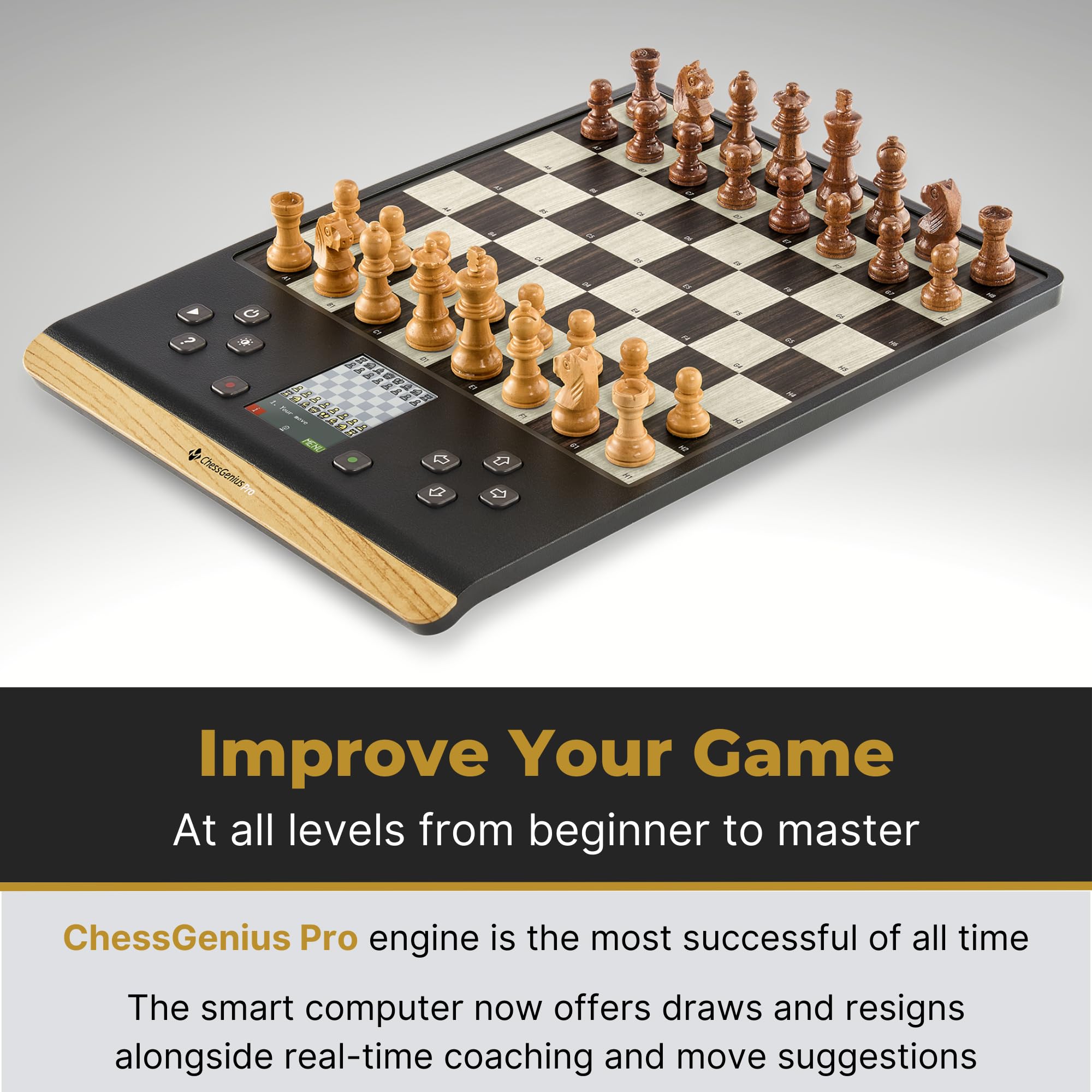 Millennium Schachcomputer ChessGenius Pro Wood Edition: Der elegante Schachfreund für Hobbyspieler