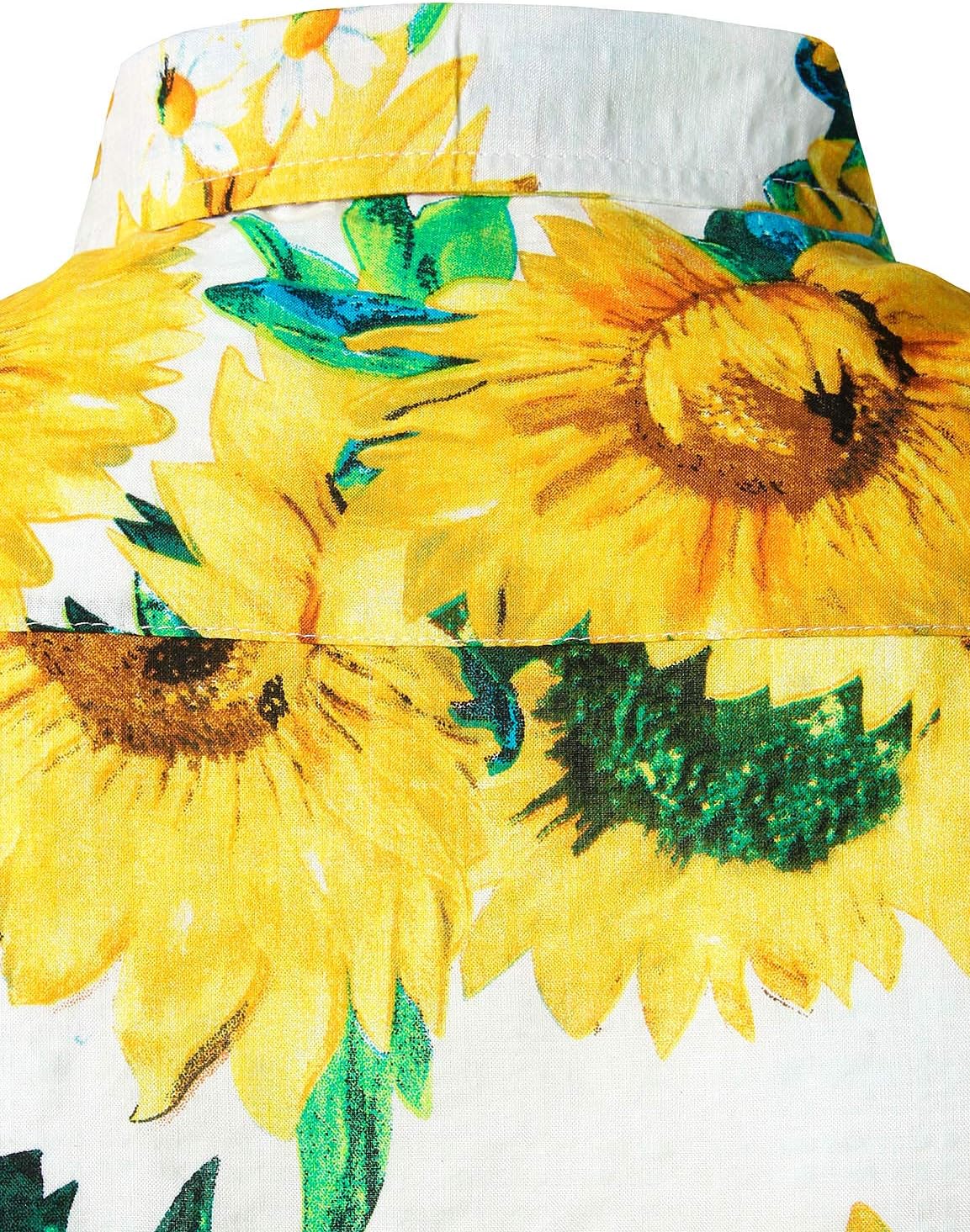 JOGAL Men's Flower Casual Button Down Short Sleeve Hawaiian Shirt - Image 6