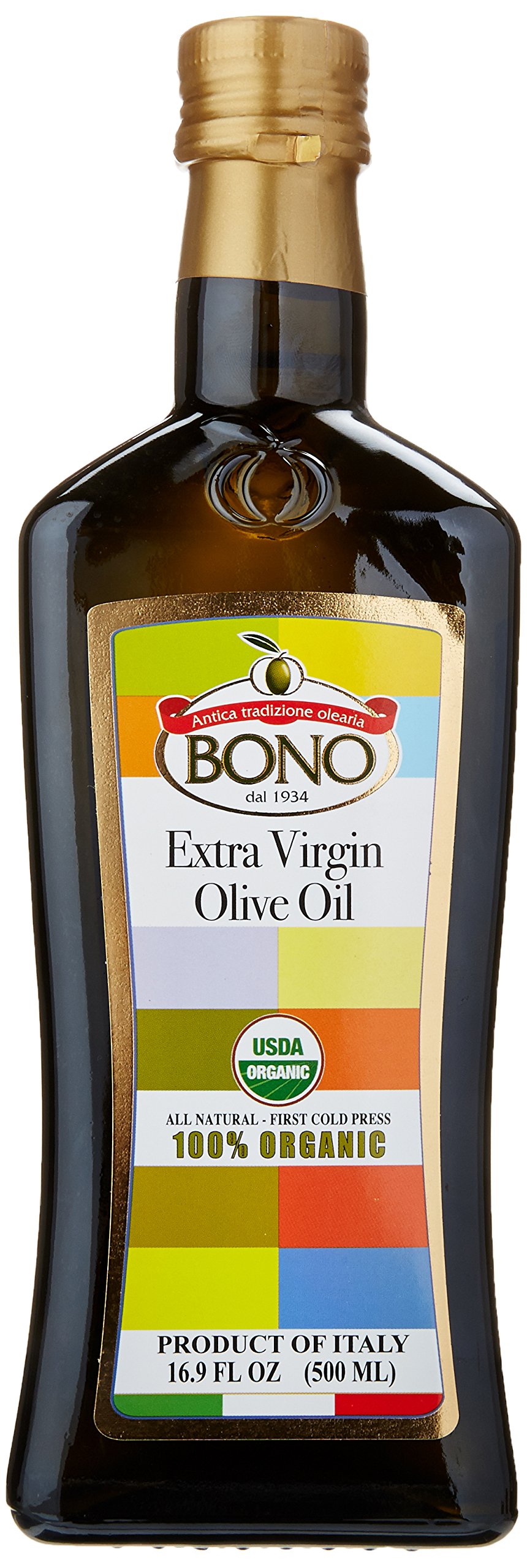 Bono 100% Italian Organic Extra Virgin Olive Oil, 16.9 fl oz