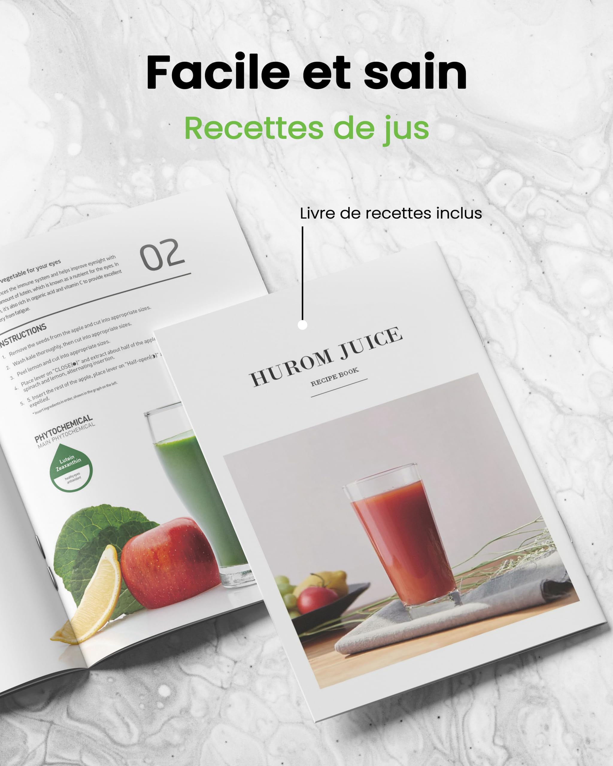 HUROM Extracteur de Jus H320N Presse à Froid 200W 2L Sans BPA Titan
