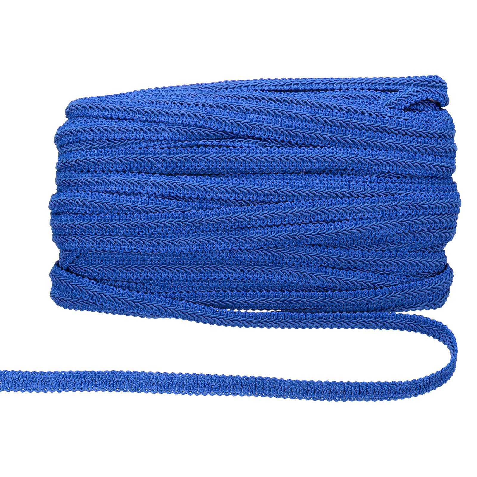 QUARKZMAN Passamaneria a Treccia Gimp, 49 Iarde X 1/2" (12Mm) Cordone per Tende E Tappezzeria per Accessori di Cucito Fai da Te, Blu
