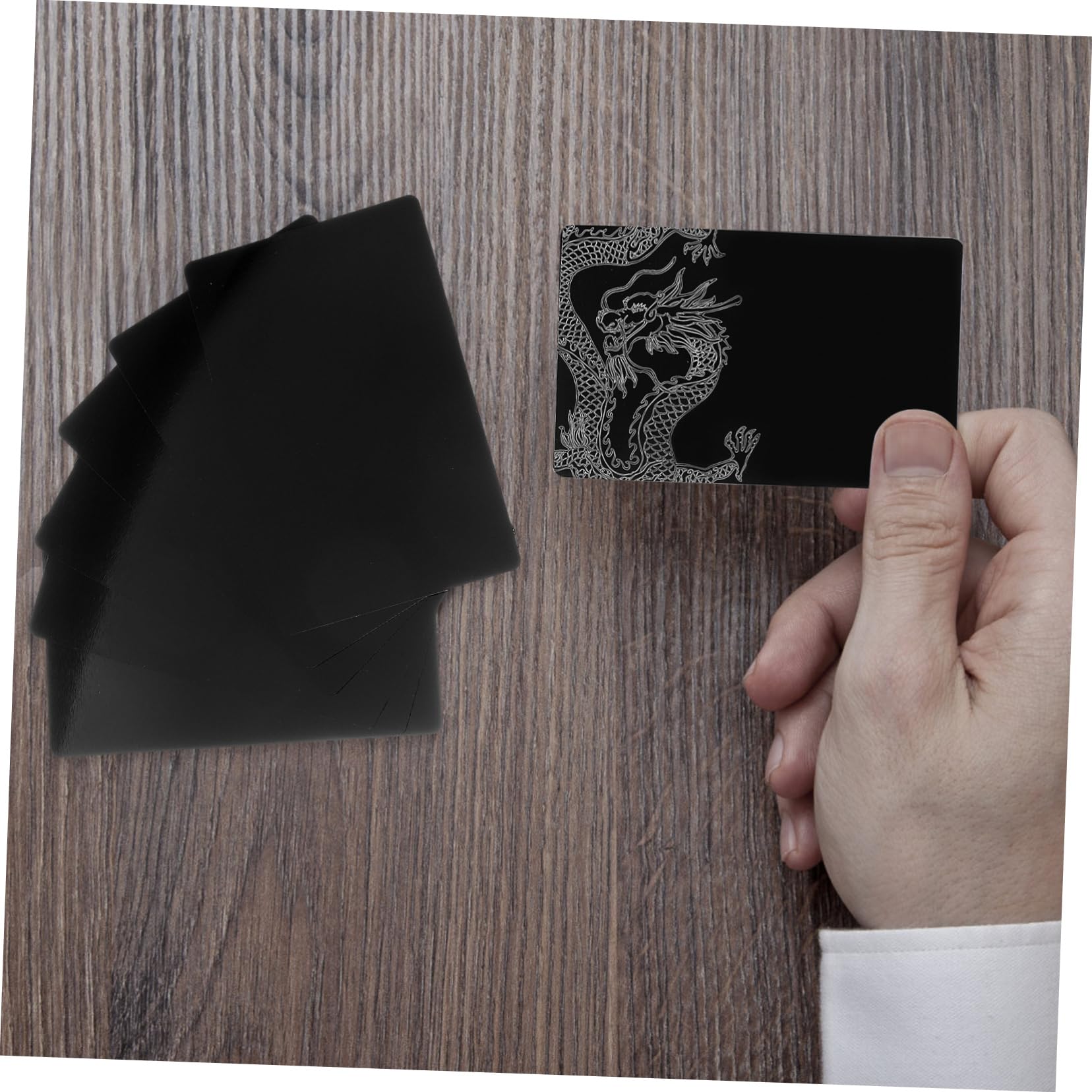 DOITOOL 10 Juegos Tarjetas De Visita De Tarjetas De Metal Grabadas Material Y Duradero Y Diy 10 Piezas X 10