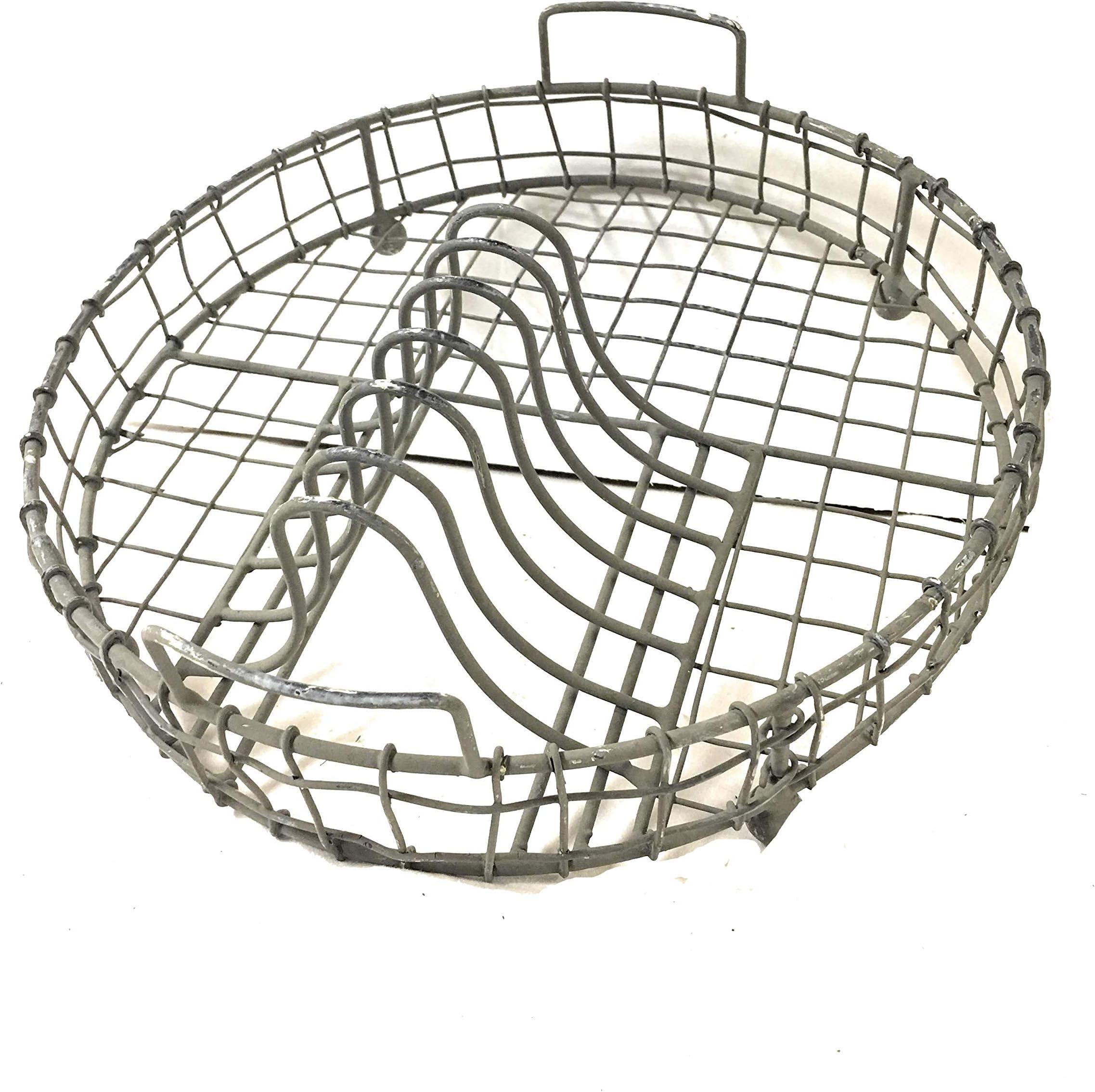 Works Galvanized Metal Vintage Dish Rack with Utensil Holder,Gray,1 Bottle