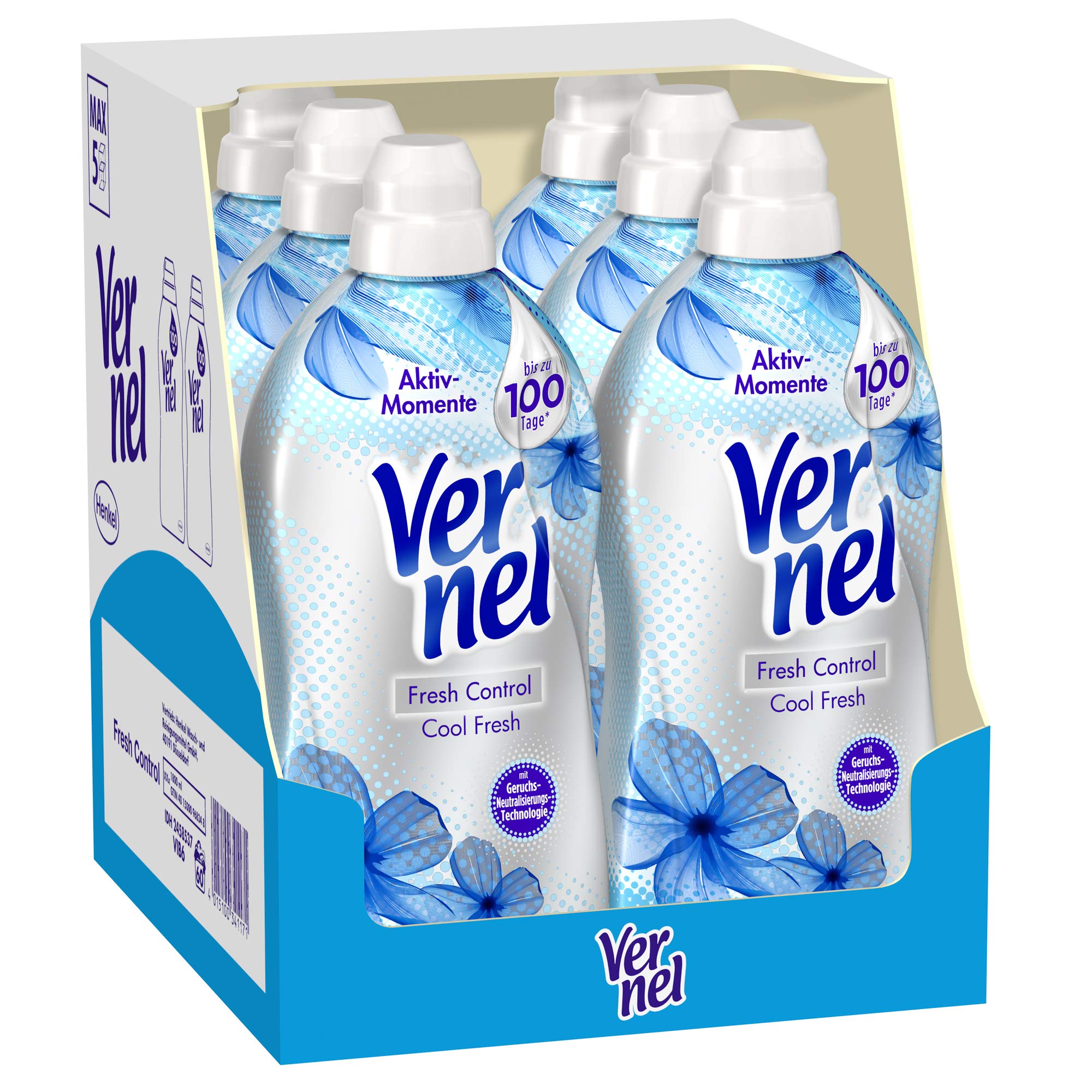 Vernel Ice Blue Ammorbidente concentrato 60 WL, confezione da 6 (6 x 60 lavaggi)