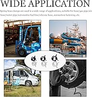 Vista 7 de Abrazadera de manguera de vacío de silicona para manguera de vacío de presión de baja presión, kit surtido de abrazaderas de aire -160 piezas
