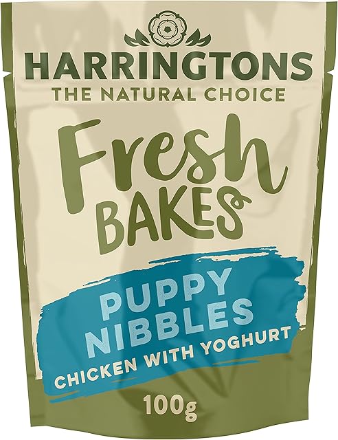 Harringtons Fresh Bakes Chicken with Yogurt Puppy Nibbles 100g, Pack of 9