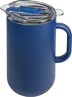 served Brand | Premium Pitcher (2L) - Keep Drinks Cold or Hot for Hours with our Vacuum-Insulated, Double-Walled, Copper-Lined Stainless Steel Pitcher (Berry)