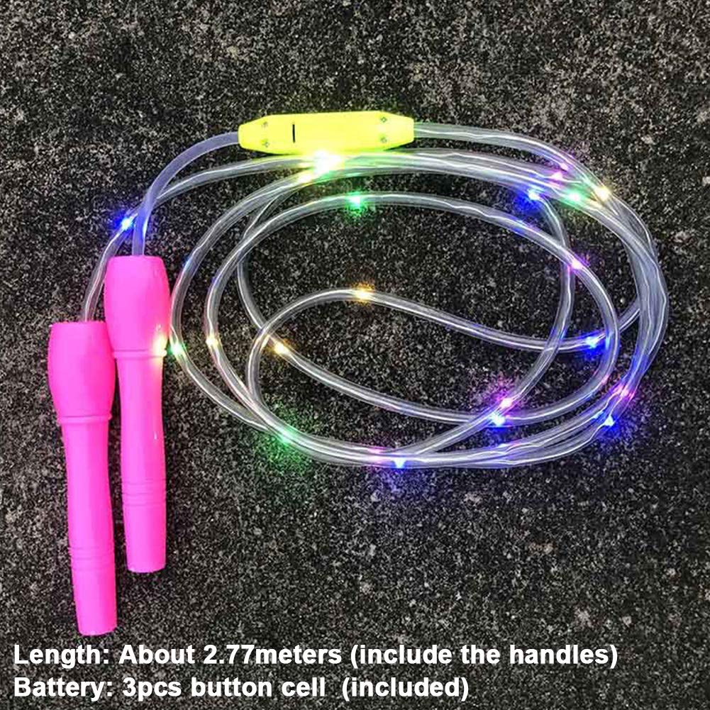 Amazon | Ranjaner 光る縄跳び LEDライトアップ縄跳び 3本パック 点滅 