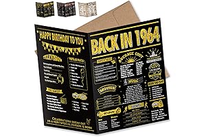 60th Birthday Gag Gifts for Men - Gold Laser Printed 8x10 Inch Card