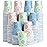 Clawsoff [300 Pack 8 OZ Paper Cups, Disposable Coffee Cups 8 oz Colourful Hot/Cold Beverage Drinking Cups for Office Party Home Picnic