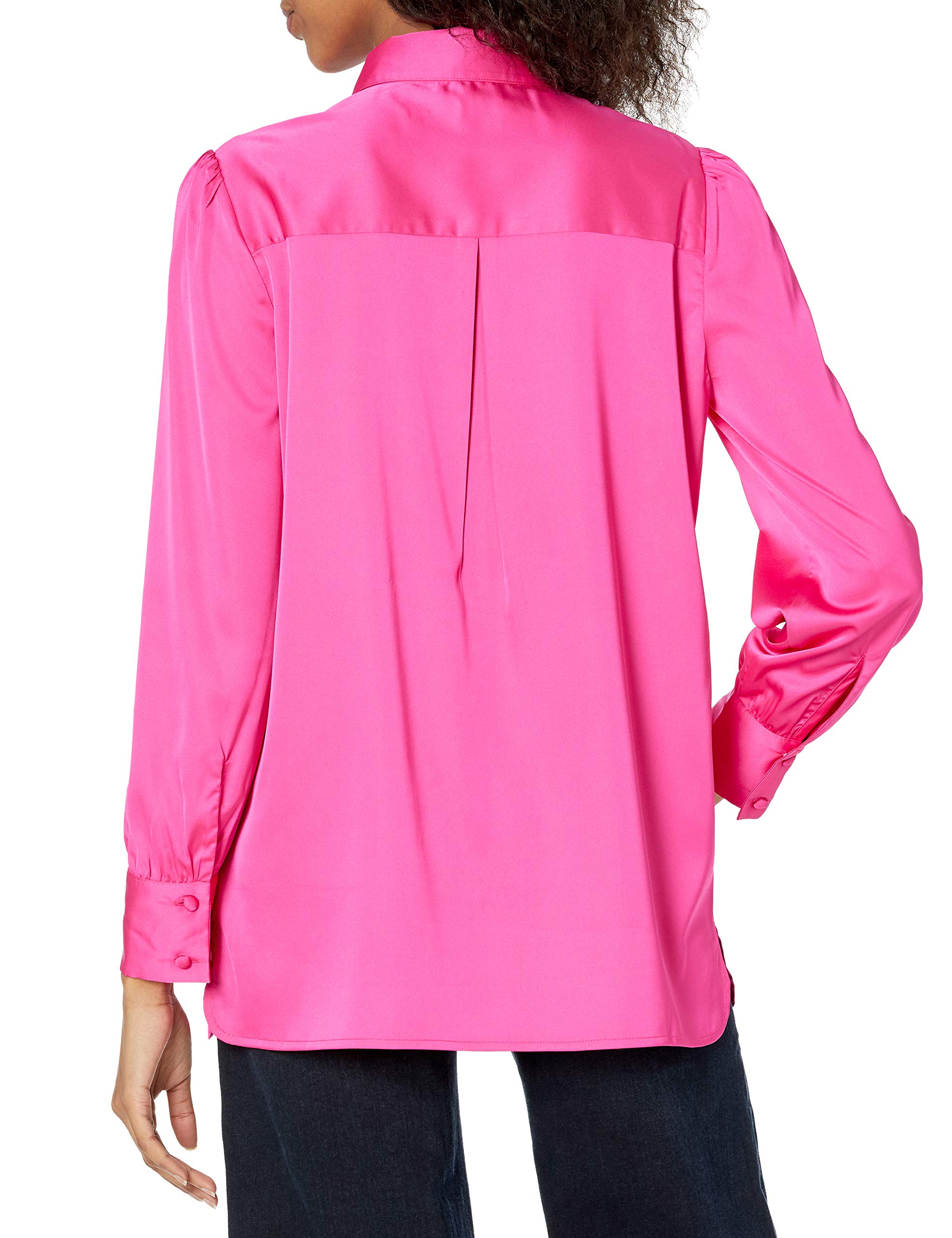 The Drop Women's @Lucyswhims Long-Sleeve Button-Down Stretch Satin Shirt