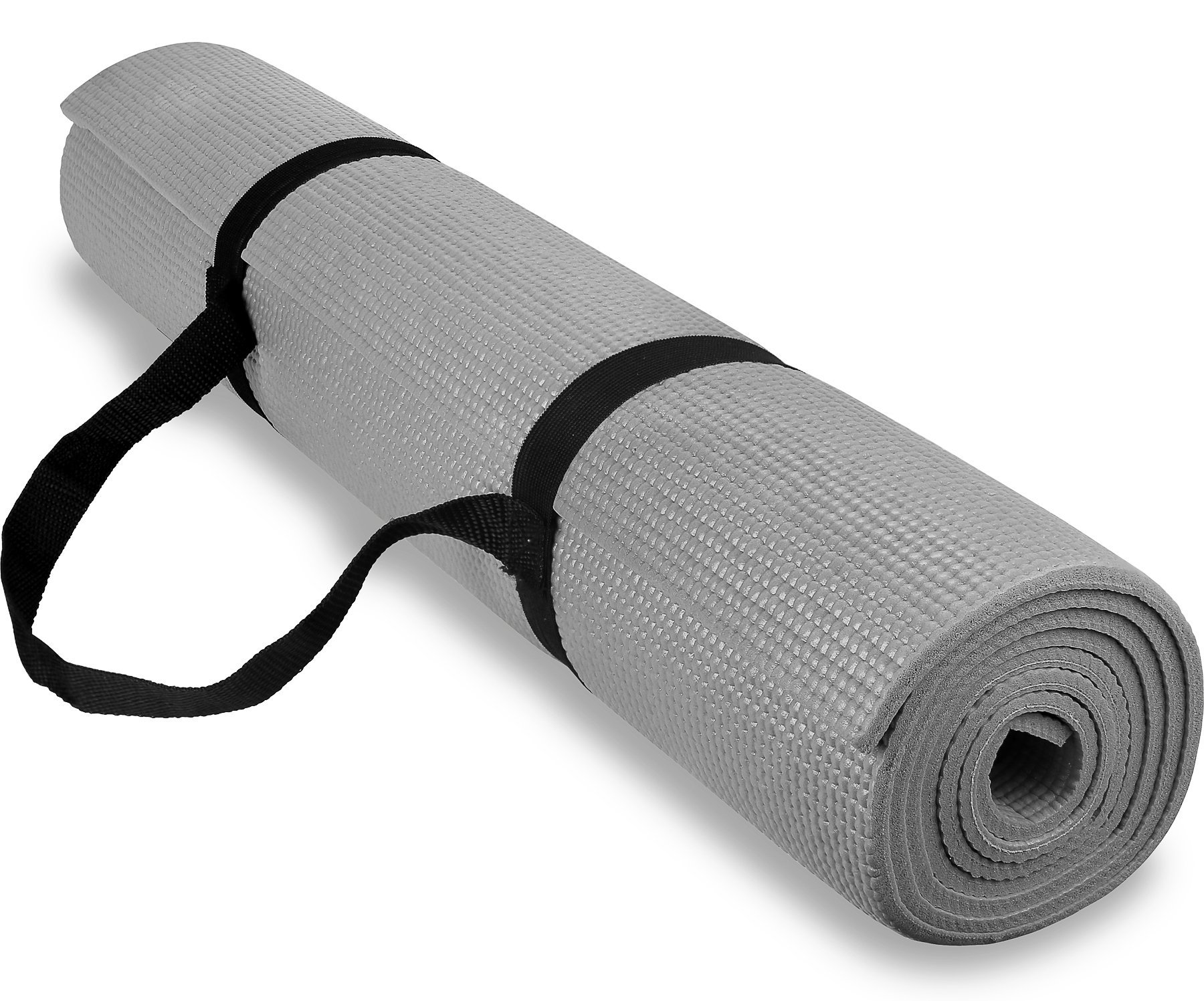 1/4-Inch Anti-Slip Exercise Yoga Mat with Carrying Strap
