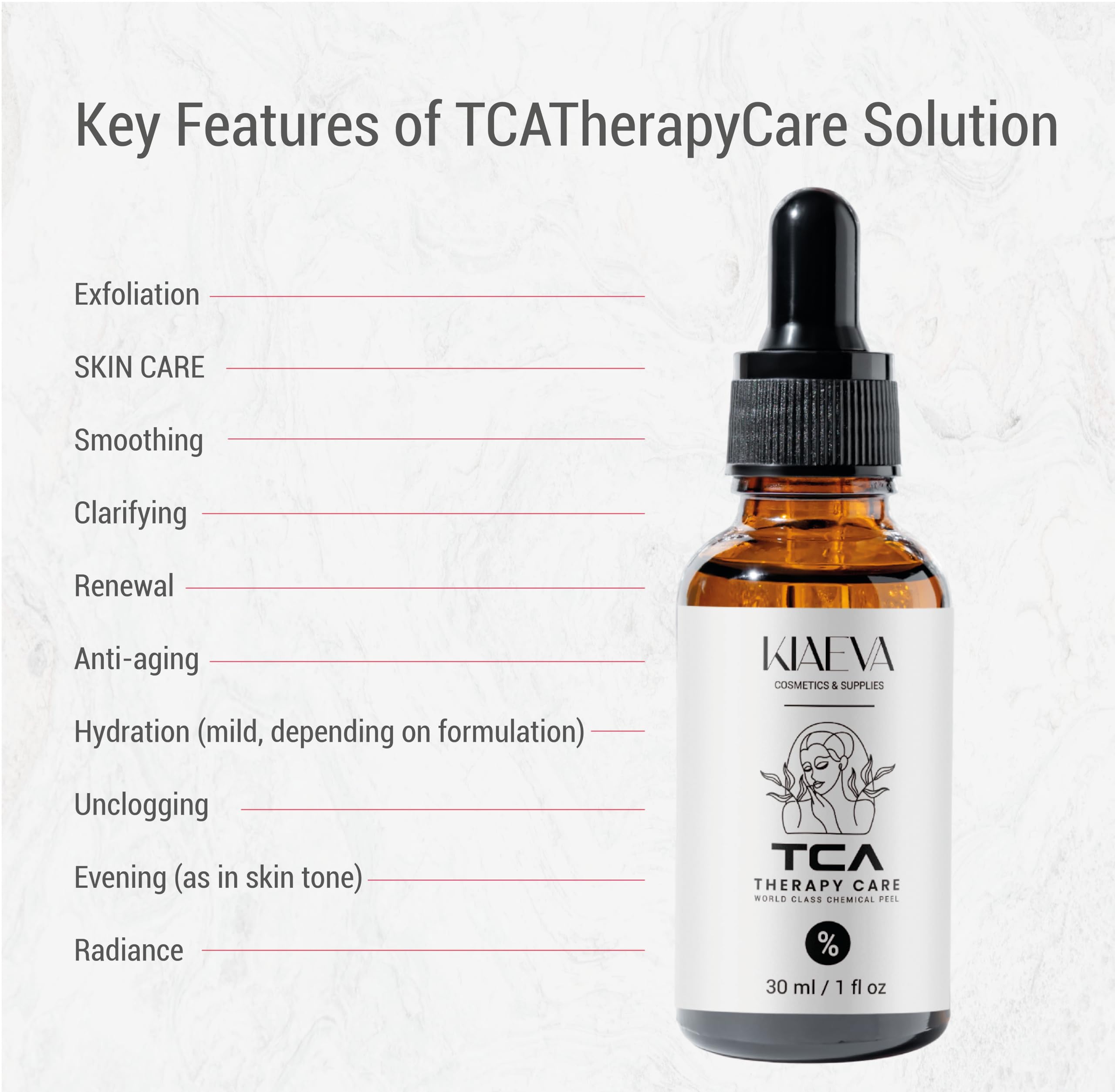 TCATherapyCare Solution Acid Peel 40% (Livello 2 pH 1.9) - Esfoliante, texture e tono della pelle - peeling viso - 30 ml con neutralizzatore (100 ml)