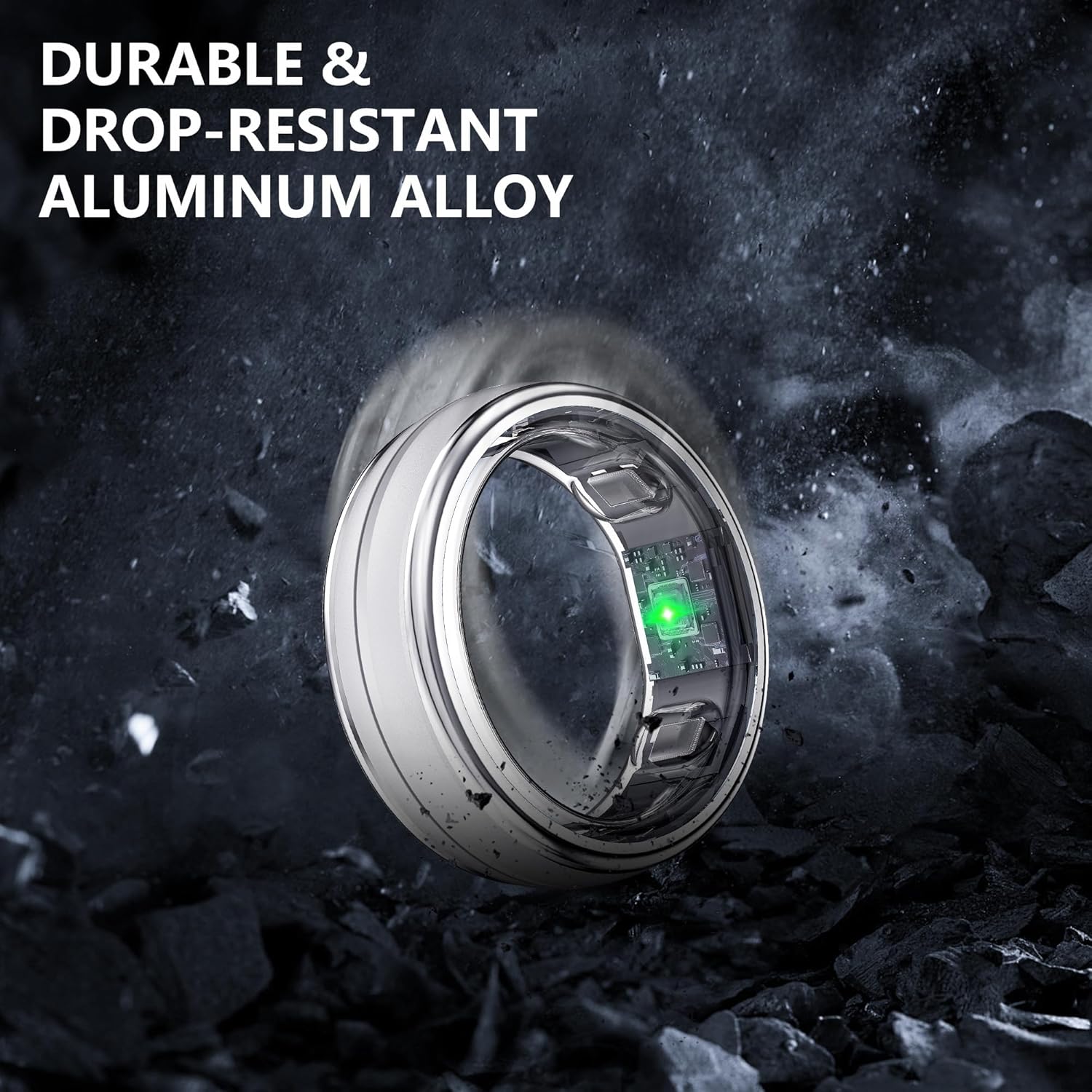 Smart Ring for Women Men - Fitness Ring with Sleep Step Tracker | Waterproof Health Ring with Heart Rate Monitor, Compatible with iOS Android, No App Subscription (Silver, 9) Smart Ring for Women Men - Fitness Ring with Sleep Step Tracker | Waterproof Health Ring with Heart Rate Monitor, Compatible with iOS Android, No App Subscription (Silver, 9)