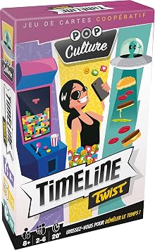 Timeline Twist Pop Culture|Asmodee - Jeu de cartes coop ratif - 2 a 6 joueurs - a partir de 8 ans
