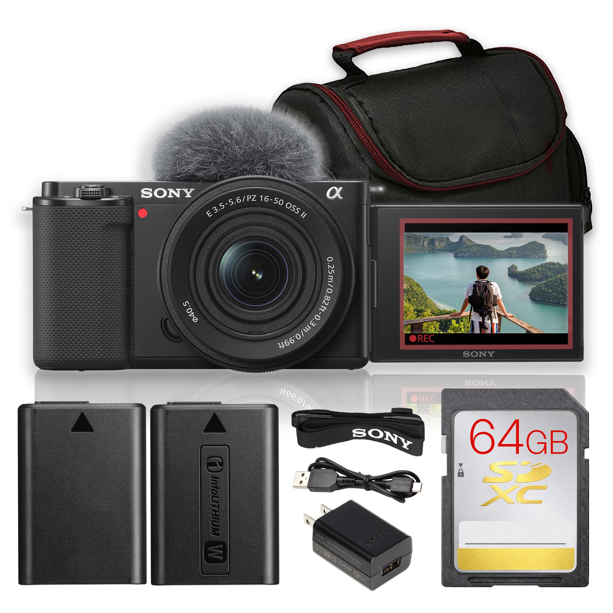 Amazon.co.jp: Sony ZV-E10カメラ 16-50mmレンズ&バッグ付き (ブラック