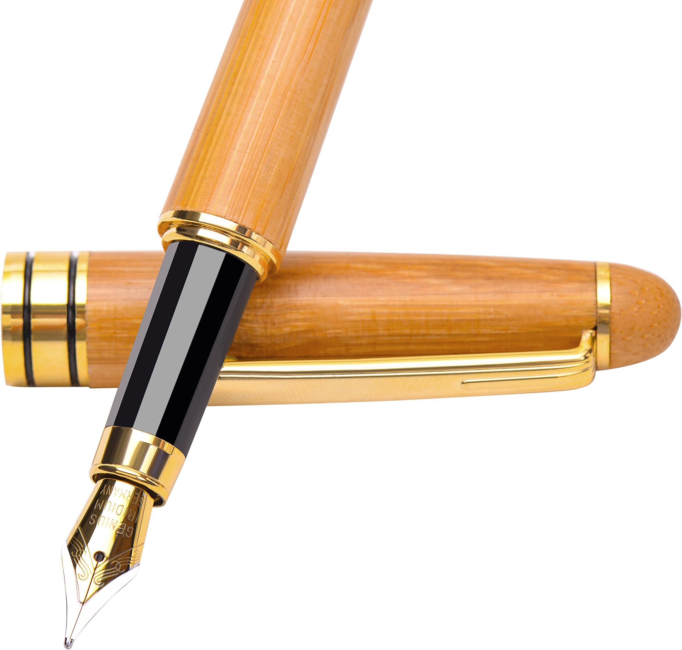 Fine Pen Fine Fountain Pen, Limited Handcrafted Bamboo Edition, Fine Nib with Luxury Case, Calligraphy Fountain Pens Gift Set For Men from Renook