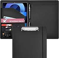 Vista 11 de Pacific Mailer carpeta portafolios con cremallera, organizador de documentos legales para entrevistas, portatarjetas de visita incluido, anotador