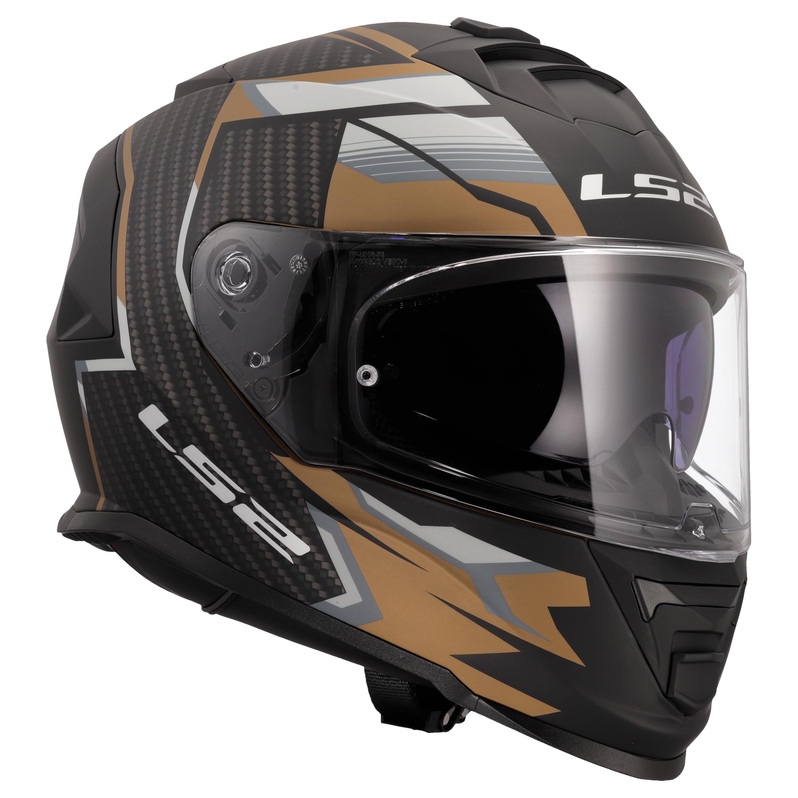 LS2, Casque Moto Intégral Storm II Tracker Black Gold, 3XL