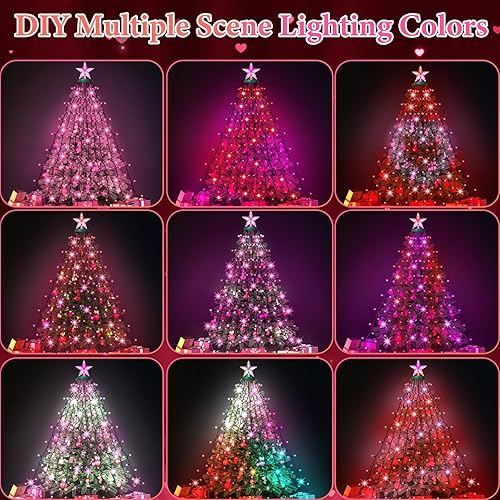 Miniatura 3 de Luces inteligentes para el día de San Valentín con estrella superior, control de aplicación, sincronización de música, cambio de color, luces de