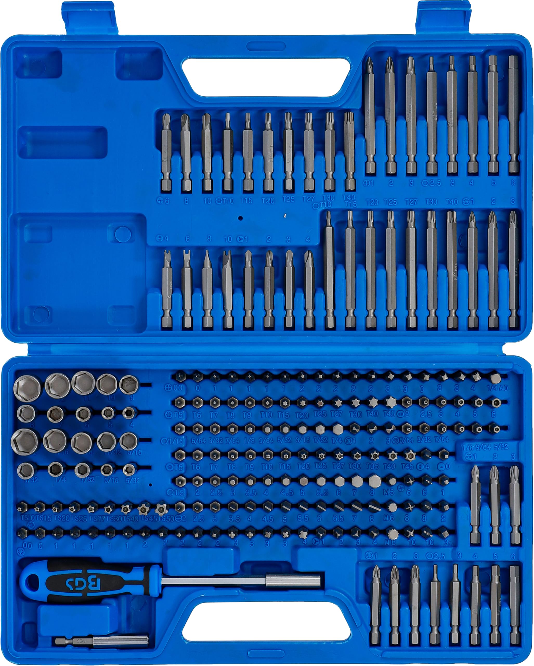 BGS 20103 | Serie di inserti universali di sicurezza | attacco esagono esterno 6,3 mm (1/4") | 208 pz.