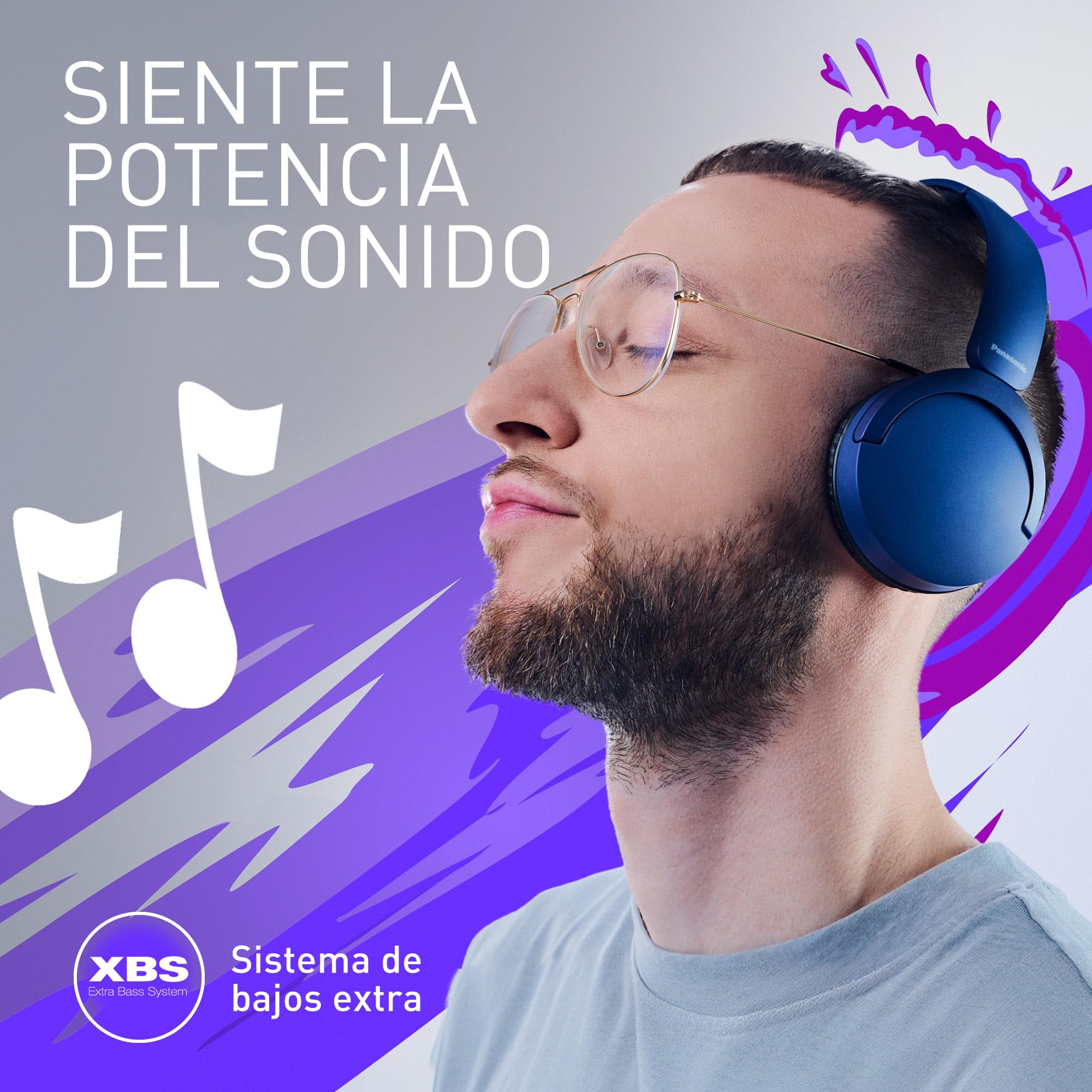 Panasonic HF630B, Street Auriculares Inalámbricos, Supraurales, Micrófono Integrado, Bluetooth 5.3, Multipunto, Diseño Giratorio, hasta 72 Horas De Reproducción, USB-C, Blanco