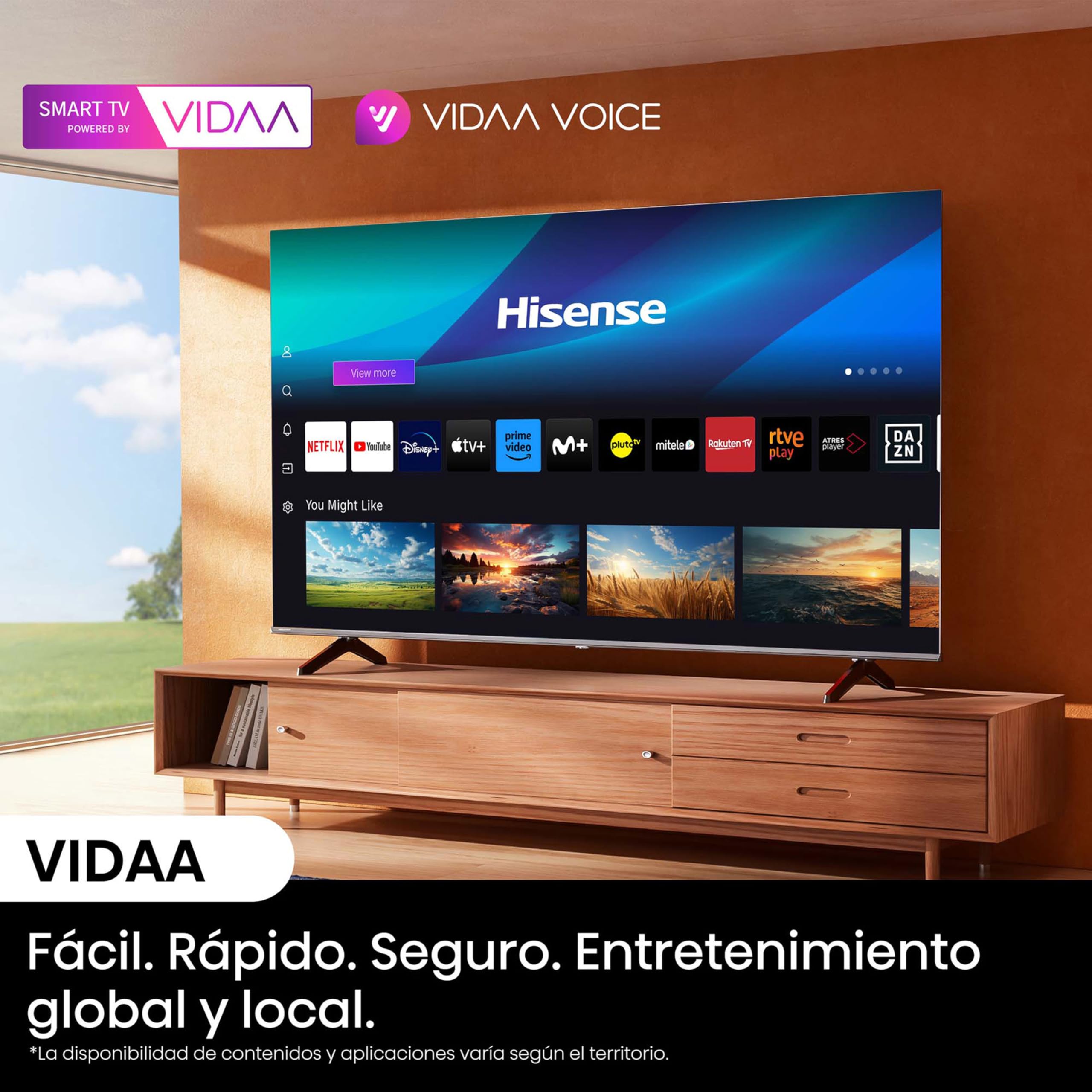 Hisense 43A6N - UHD 4K,VIDAA Smart TV, 43 Pulgadas, Dolby Vision, Modo Juego Plus, DTS Virtual X, Control por Voz televisor, Doble Control de Volumen, Auto ordenación Canales TDT (Nuevo 2024)