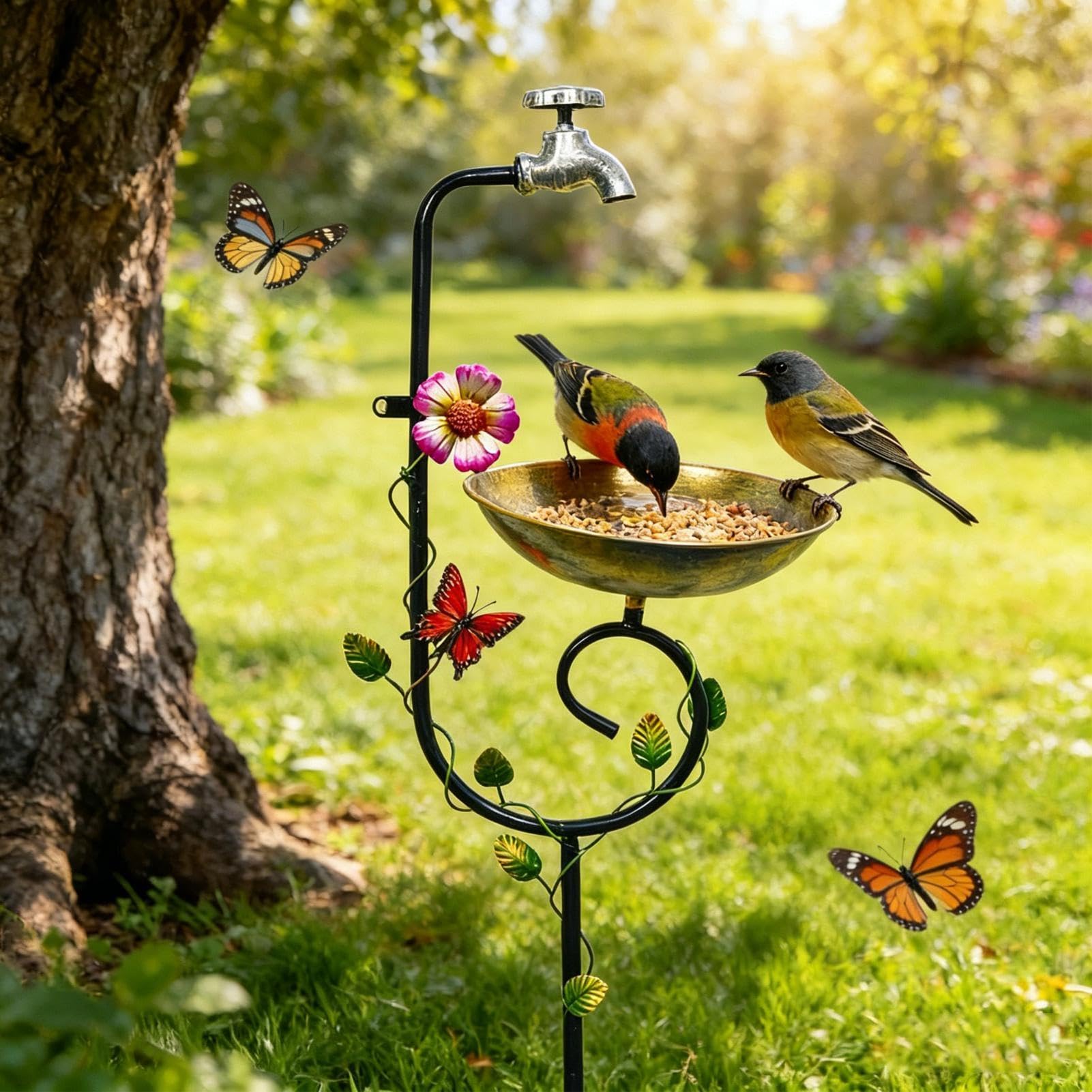 Bol Bain d'Oiseaux Station D'Alimentation En Forme De Robinet