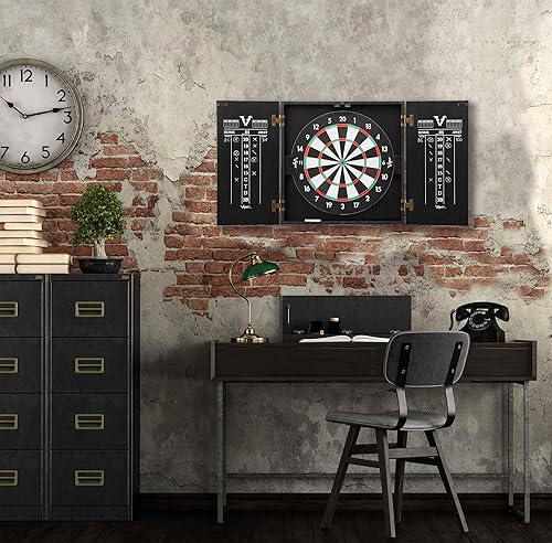 Miniatura 7 de THOUSAND OAKS BARREL CO.  Juego de gabinete de tablero de dardos personalizado para adultos con 6 dardos de punta de acero (tablero de dardos Whisky