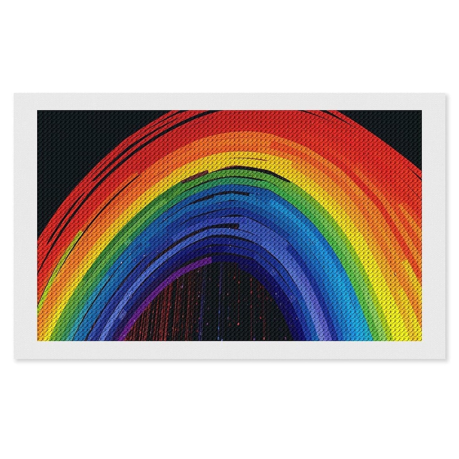 NONHAI Diamond Painting Kits for Adults - DIY Diamond Art Kits for Beginners - Full 5D Paint Drill Diamond Dots Paintings- Rainbow Diamonds Pictures Gem Art and Craft Wall Decor 12"x20"